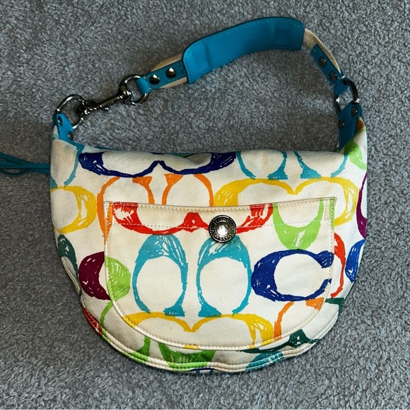 Coach Multicolor Patterned Shoulder Bag - Picture 1 of 12